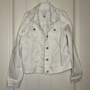 The Children’s Place Girls White Denim Jacket - Size L (10/12)